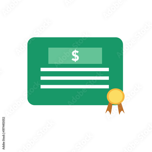 Financial Bonds Certificate Design. Government and Corporate Bonds. Bonds Investment Concept Illustration.