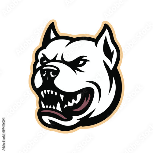 Fierce Wolf Head Mascot Logo illustration