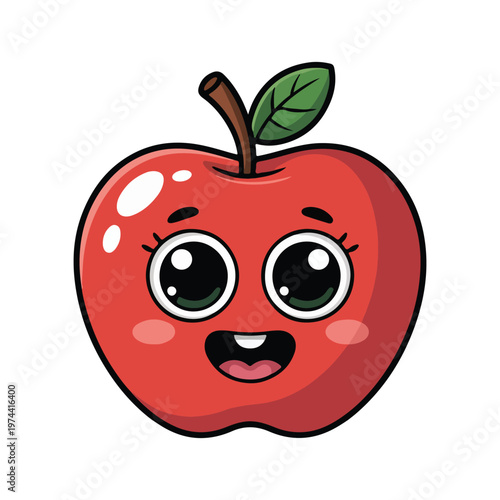red apple cartoon character