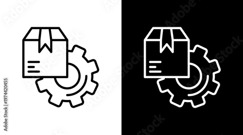 Supply White Icon Set Design