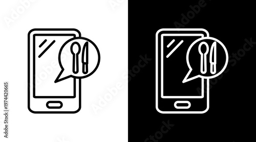 Ordering White Icon Set Design