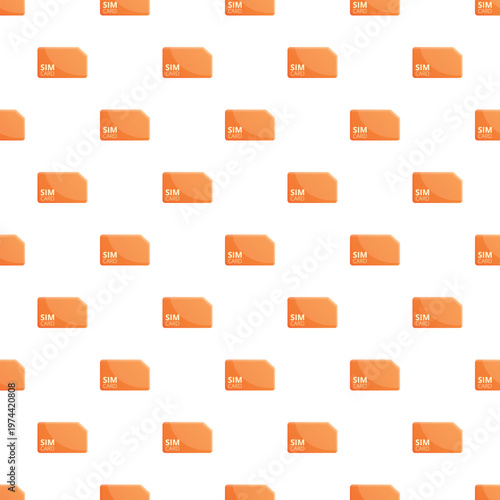 Sim cards creating a seamless pattern for wireless technology and connectivity