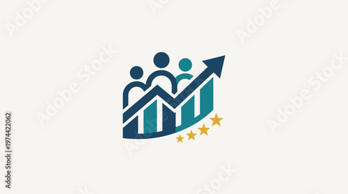 Teamwork Growth Corporate Collaboration and Success Logo