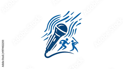 Abstract Microphone and Performers Logo