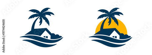 sunrise luxury waterfront house palm beach logo design