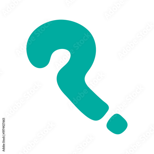 Question mark doodle hand drawn punctuation doubt sign flat element. Warning attention hesitation sign. Query FAQ concept, finding answer. Isolated. Vector illustration