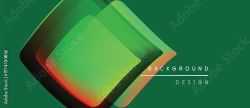 Abstract geometric design. Overlapping squares create vibrant color gradients. Modern background suitable for presentations, graphics.