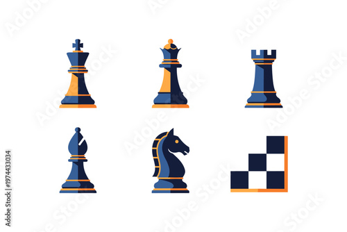 Chess Pieces and Board Corner