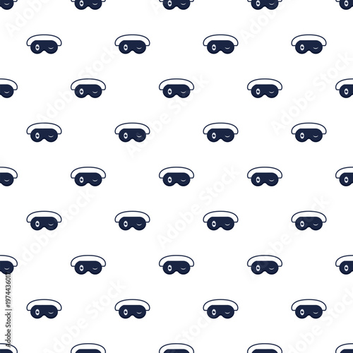 Sleep mask icons arranged in a seamless repeat pattern for relaxation