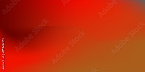 Saturated red gradient background. Abstract smooth hot color gradation wallpaper. Vibrant intense blurred backdrop for banner, poster, leaflet, brochure, booklet. Bright fiery red overlay. Vector