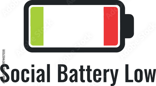 Social battery low depleted energy and need for recharge