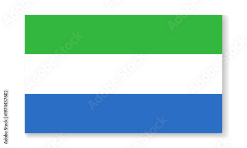Free Download Sierra Leone national flag in flat style. Vector flat background. - GFXLoad