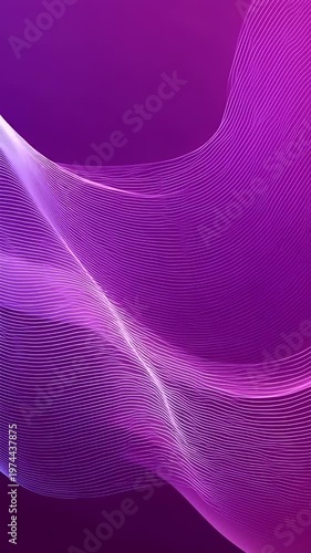 Abstract digital wave flowing background motion with purple and pink gradient subtle light streaks moving gracefully creating dynamic futuristic energy art.