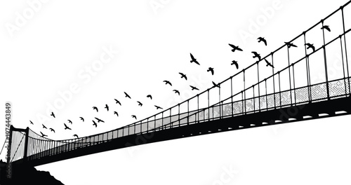 Black and White Silhouette of a Traditional Vertical Saw Pit Timber Mill with Large Log and Support Frame