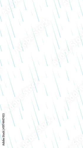 Rainfall vertical seamless pattern illustration. Diagonal rain. Rainy weather. Repeat fill background. Social media overlay for stories and reels. Flat cartoon 2D graphic design. Endless repetition