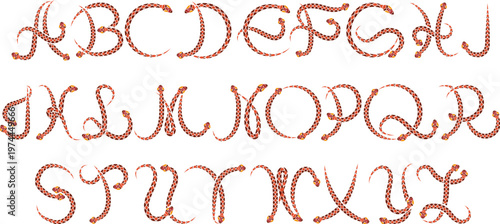 Snake shaped letters