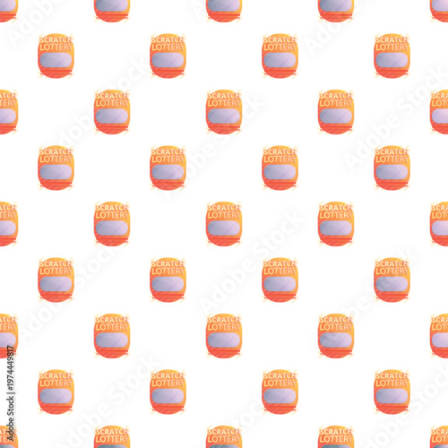 Repeating scratch lottery tickets creating a seamless background for gaming concepts