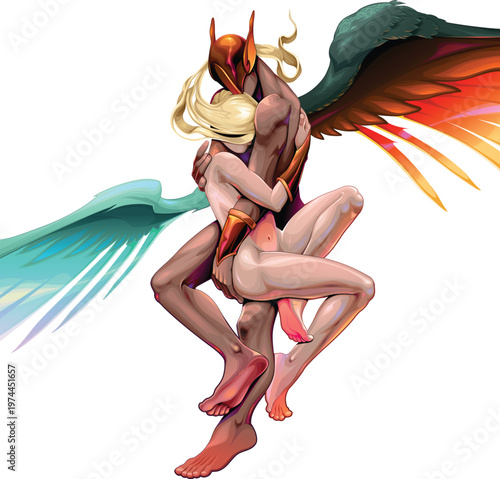 A beautiful pinup model with glamour hair wears a summer bikini in this vector illustration of a cartoon lady at the beach