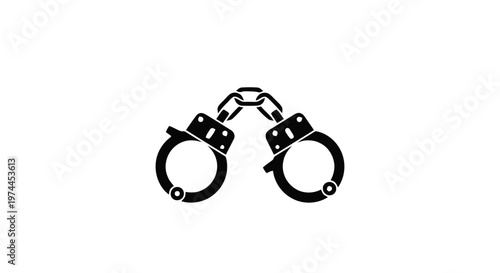 Vector illustration of handcuffs icon vector illustration on a transparent background