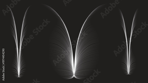 Black and white feather illustration on a dark background symbolizing writing and art