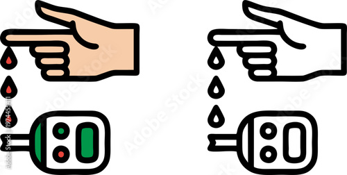 Finger Prick Blood Glucose Monitoring Test