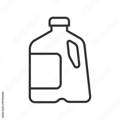 Tableau sur toile Plastic bottle container icon in line design