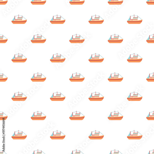 Small orange cruiser boats regularly arranged on a light background