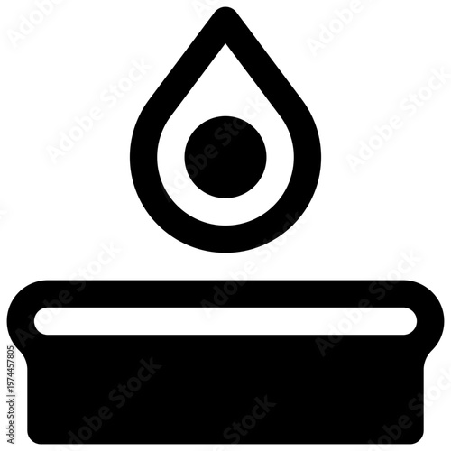 Crema catalana. Outlined stroke vector icon with black-filled details.