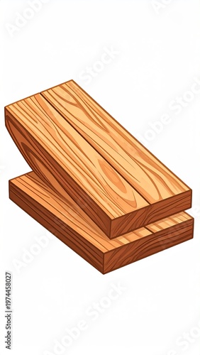 Two light-brown wooden planks stacked (1)