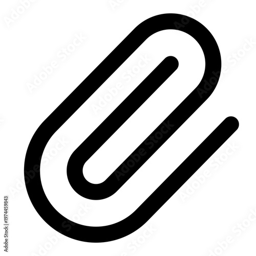 attachment silhouette icon illustration for ui ux interface file link document and app design