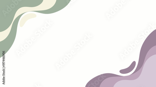 Abstract Ribbon Patterns with flowing curves in soft pastels.