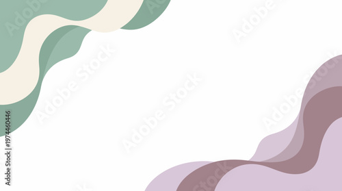 Abstract flowing ribbons in pastel tones forming a decorative graphic design.