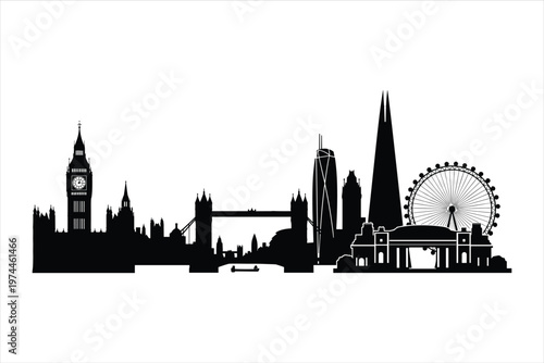 tower bridge London uk silhouette