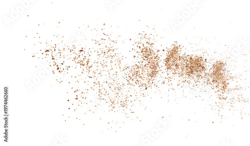 Photos Pile colorful sea sand isolated on white background and texture, top view