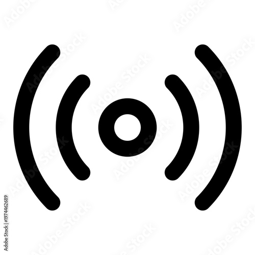 broadcast silhouette icon illustration for ui ux interface signal transmission communication and app design