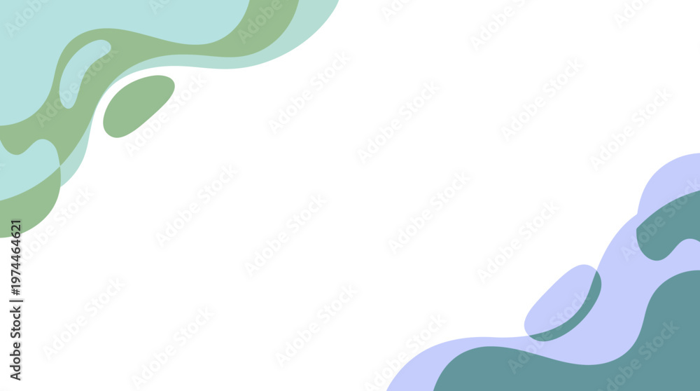 Fototapeta premium Colorful Abstract Shapes with Flowing Ribbons on White Background.