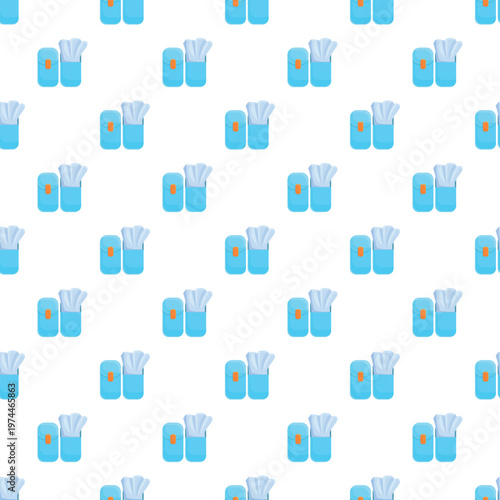 Wet wipes boxes repeating pattern for hygiene and health care
