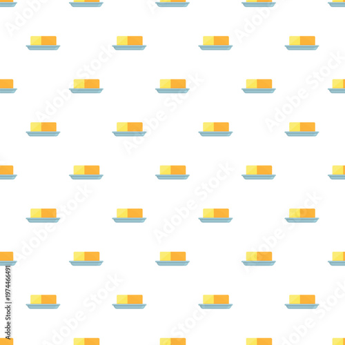 Butter blocks creating a seamless background pattern, symbolizing breakfast and dairy