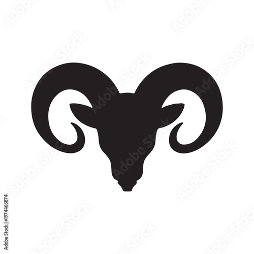 Silhouette icon of the Goat Chinese New Year symbol

