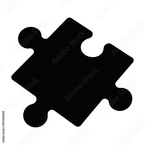 Vector puzzle piece isolated for a clean and simplistic jigsaw puzzle design