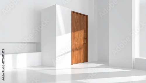 empty room with open door