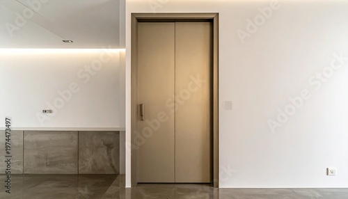 empty room with door