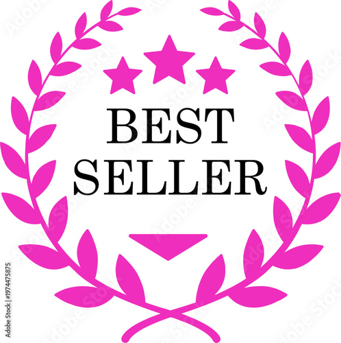Best seller icon vector design premium badge label sticker emblem tag symbol shopping e-commerce marketing sale product award sign bestseller mark collection group isolated.