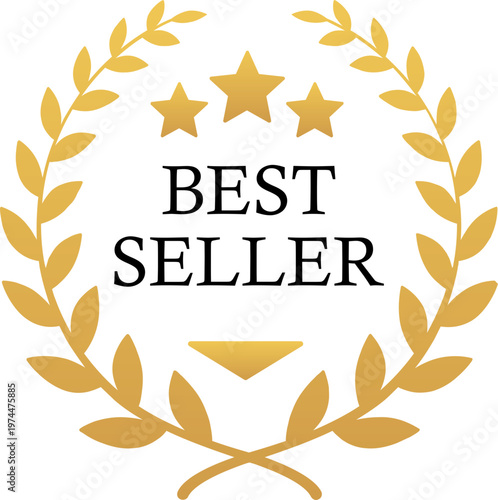 Best seller icon vector design premium badge label sticker emblem tag symbol shopping e-commerce marketing sale product award sign bestseller mark collection group isolated.
