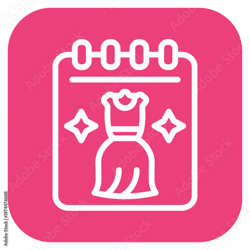 Dress Sketch Icon Style