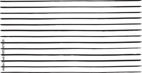 Set of horizontal lines on transparent background, graphic design element.