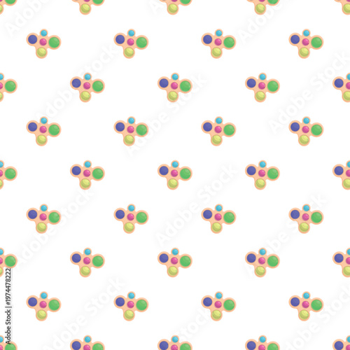 Repeating simple dimple fidget toy elements providing a fun texture background