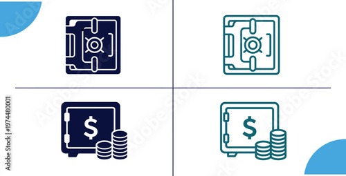 Finance and travel expenses icon set for budgeting investment and financial planning black glyphs