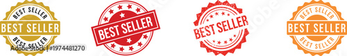 Best seller icon set vector design premium badge label sticker emblem tag symbol shopping e-commerce marketing sale product award sign bestseller mark collection group isolated.