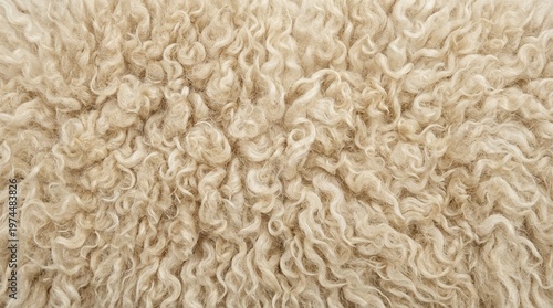 Seamless Natural Cream Raw Wool Fleece Texture - Fine Soft Textile Background